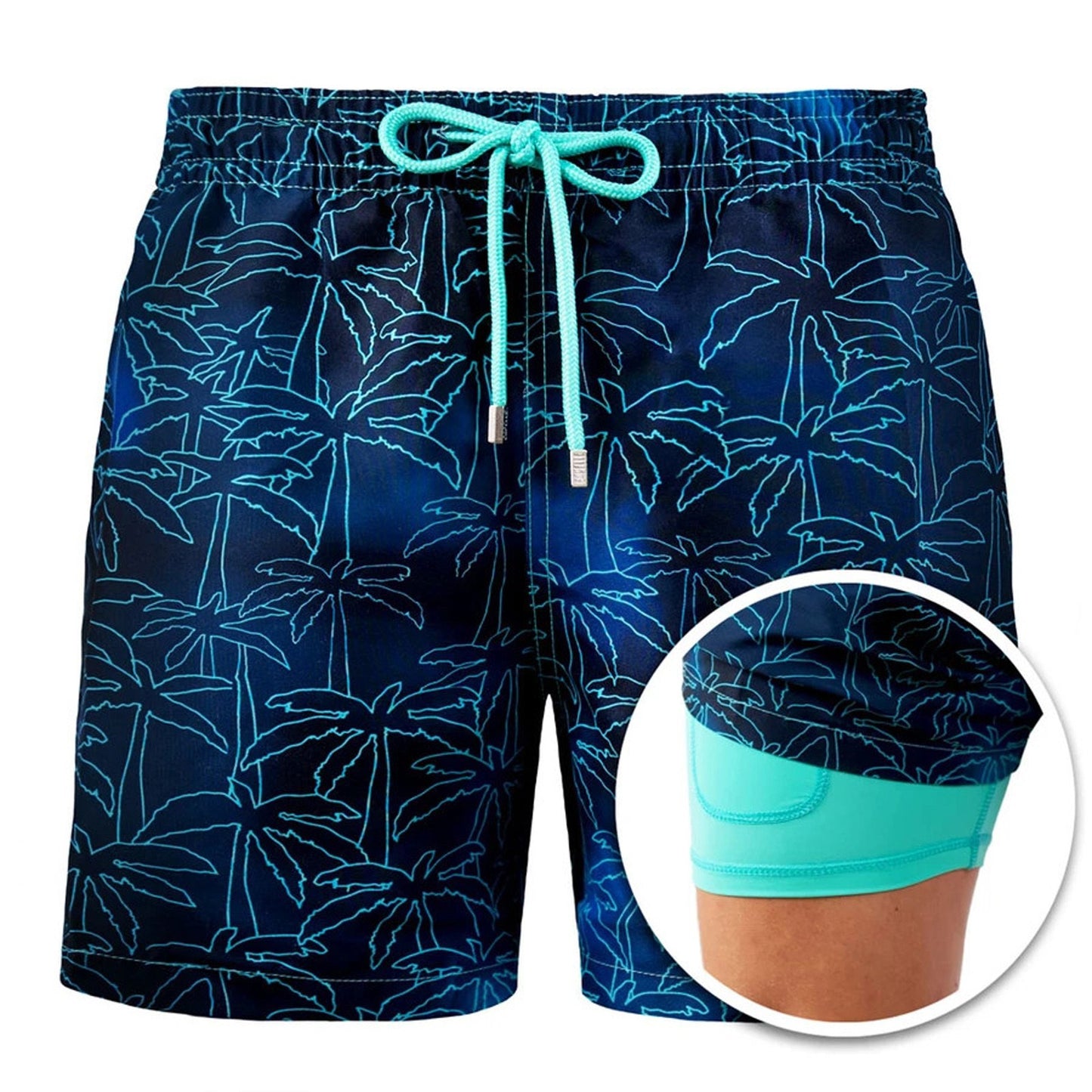 Men’s Summer Beach Shorts – Printed Sweatpants with Double Shorts Design | British Style, Lightweight & Comfortable for the Beach at InWater.com