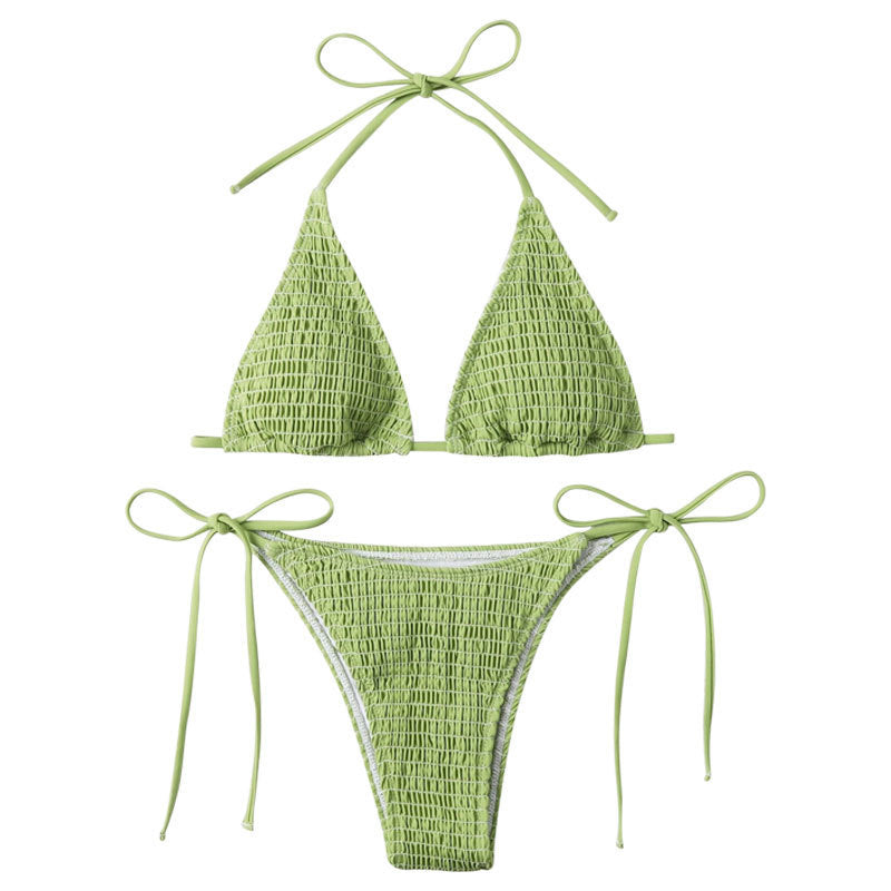 Printed Lace-Up Halter Neck Sexy Bikini – Ideal for In-Water Activities | InWater.com