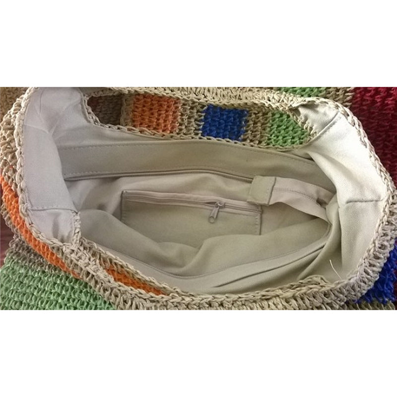 Colorful Crochet Summer Beach Bag – Handcrafted Handmade Linen Tote for Women | Available Now at InWater.com